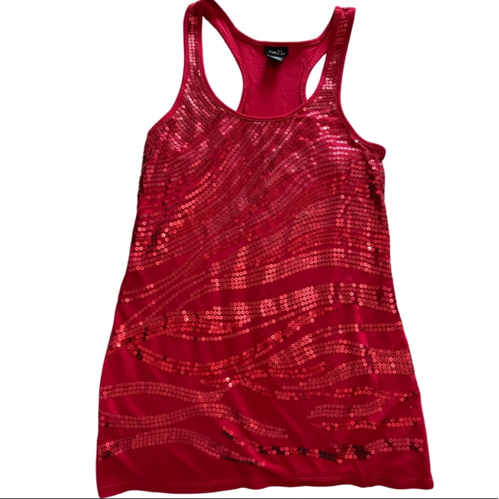Rue21 Red Sequin Tank Top